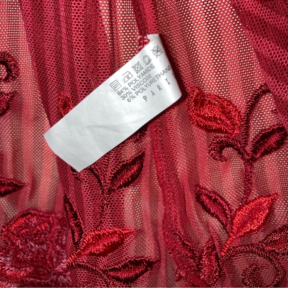 Red Striped Sheer Slip - Picture 6 of 6